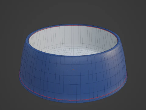 Plastic Dog Bowl B 04 3D Model