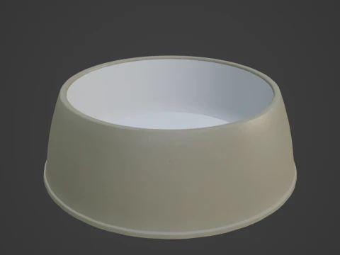 Plastic Dog Bowl B 05 3D Model
