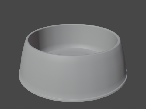 Plastic Dog Bowl B 05 Modelo 3D