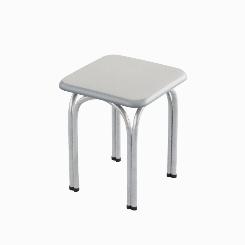 Silver Steel Stool 02 Modelo 3D .c4d .max .obj .3ds .fbx .stl .blend