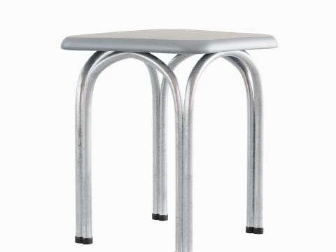 Silver Steel Stool 02 Modelo 3D