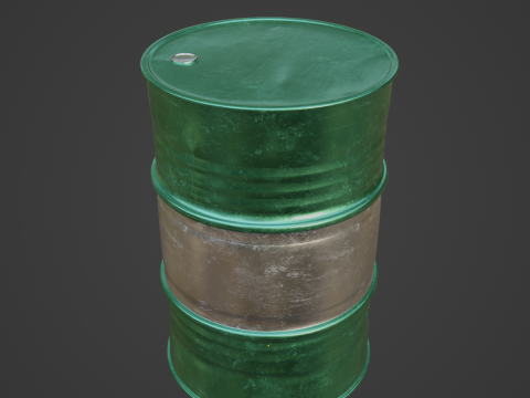 Steel Barrel 02 Model 3D