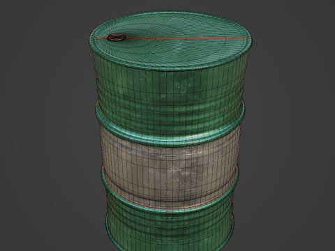 Steel Barrel 02 Model 3D