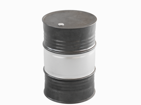 Steel Barrel 04 3D Model