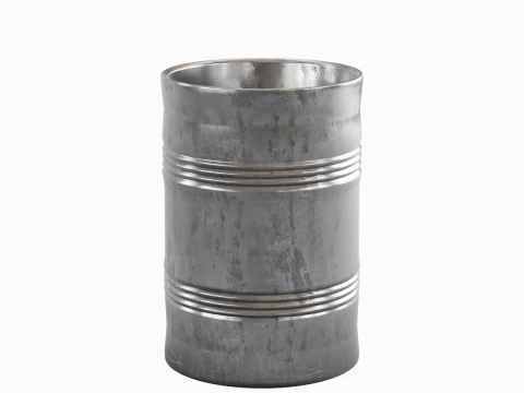 Steel Barrel B 01 3D Model