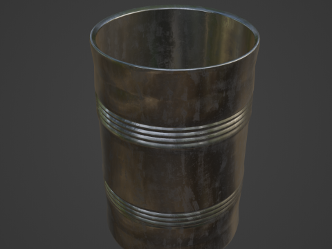 Steel Barrel B 01 Modelo 3D