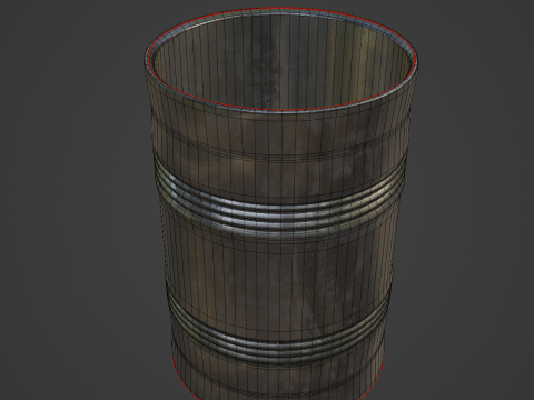 Steel Barrel B 01 Modelo 3D