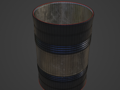 Steel Barrel B 02 3D मॉडल