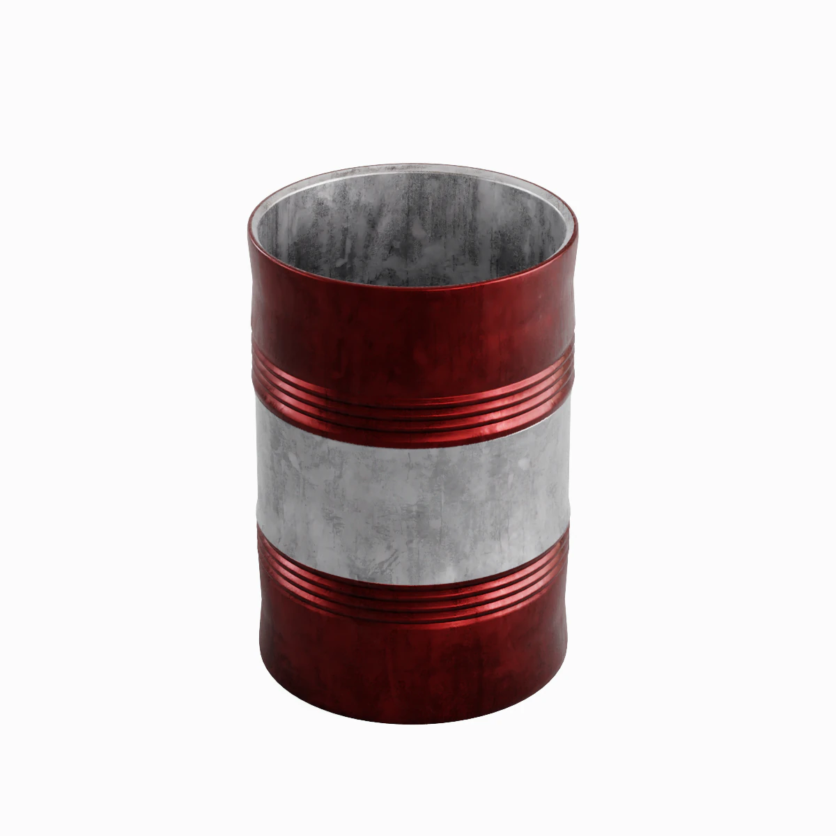 Steel Barrel B 03 3D Model .c4d .max .obj .3ds .fbx .stl .blend
