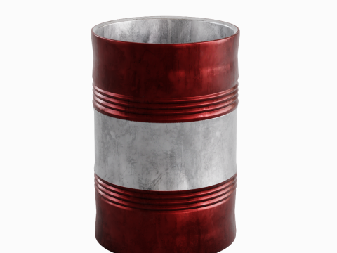 Steel Barrel B 03 3D Model