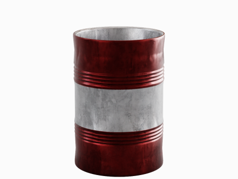 Steel Barrel B 03 3D Model