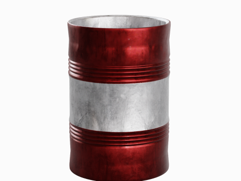 Steel Barrel B 03 3D Model