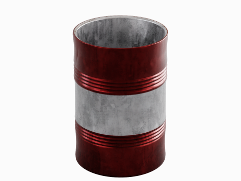 Steel Barrel B 03 3D Model
