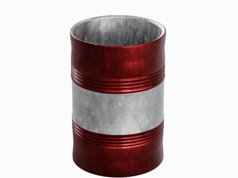 Steel Barrel B 03 3D Model