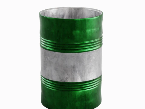 Steel Barrel B 04 3D Model