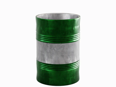 Steel Barrel B 04 3D Model