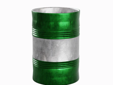 Steel Barrel B 04 3D Model