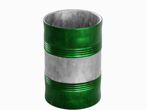 Steel Barrel B 04 3D Model
