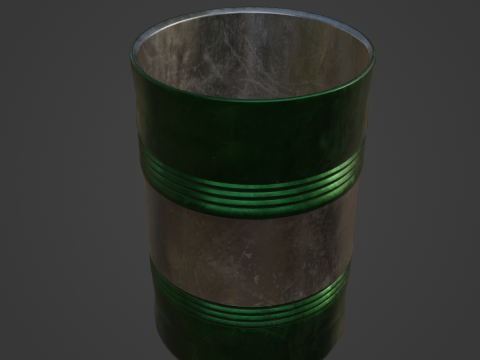 Steel Barrel B 04 3D-Modell