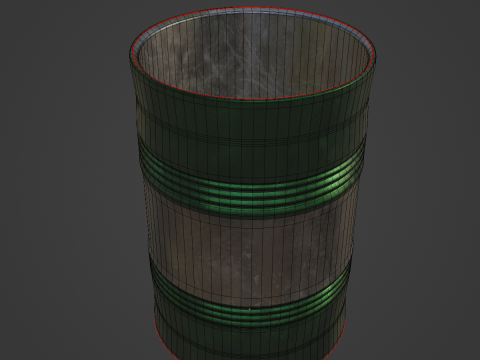 Steel Barrel B 04 3D-Modell