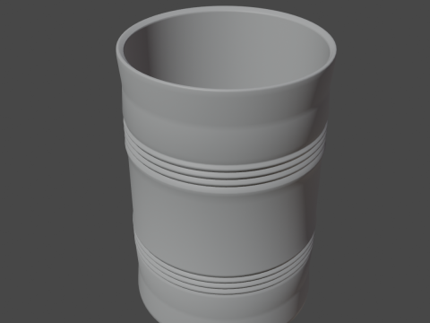 Steel Barrel B 04 3D-Modell
