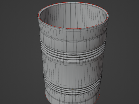 Steel Barrel B 04 3D-Modell