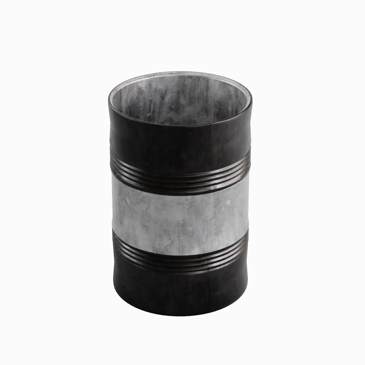 Steel Barrel B 05 3D Model .c4d .max .obj .3ds .fbx .stl .blend
