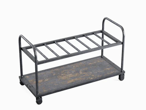 Steel Cart 01 3D Model