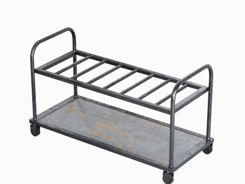 Steel Cart 01 3D Model