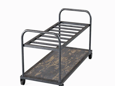 Steel Cart 01 3D Model