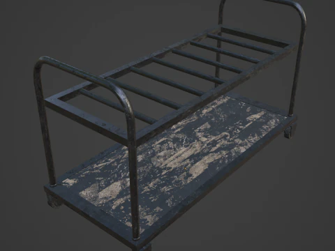 Steel Cart 01 3D Model