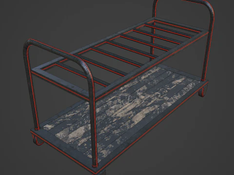 Steel Cart 01 3D Model