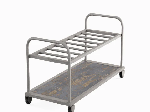 Carrello in acciaio 02 Modello 3D