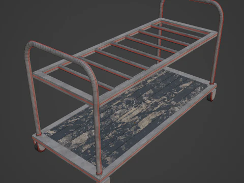 Steel Cart 02 3D Model