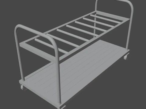 Steel Cart 02 3D Model