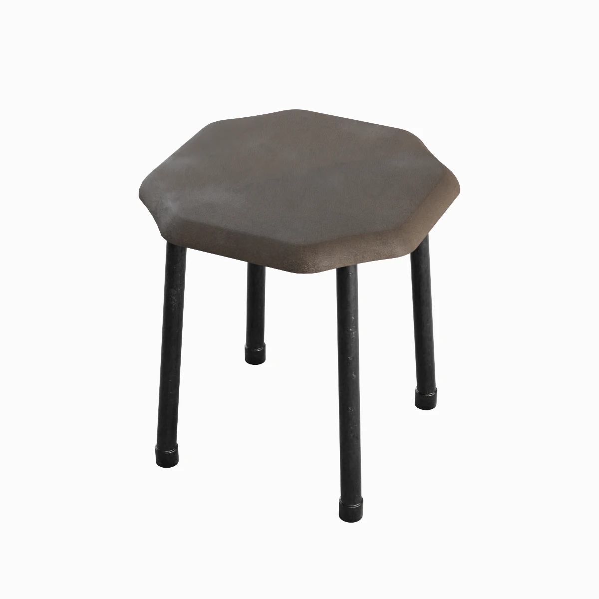 Steel Stool B 01 3D Model .c4d .max .obj .3ds .fbx .stl .blend 