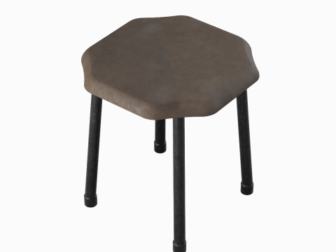 Steel Stool B 01 Modelo 3D