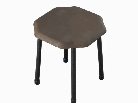 Steel Stool B 01 3D Model