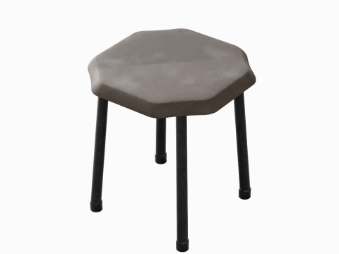 Steel Stool B 01 Modelo 3D