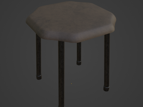 Steel Stool B 01 Modelo 3D