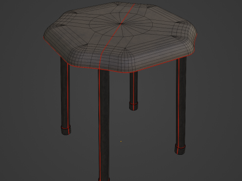 Steel Stool B 01 Modelo 3D