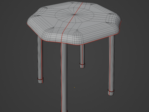 Steel Stool B 01 Modelo 3D