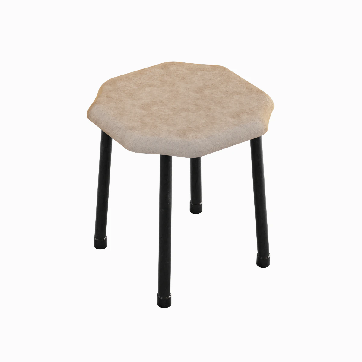 Steel Stool B 02 3D Model .c4d .max .obj .3ds .fbx .stl .blend 