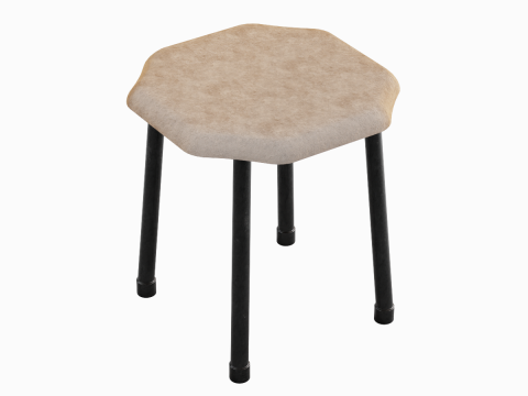 Steel Stool B 02 3Dモデル