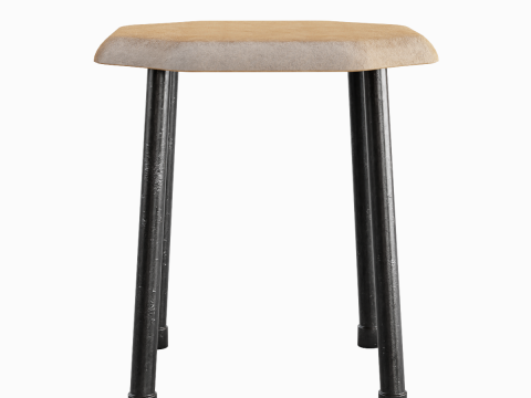 Steel Stool B 02 3D 模型