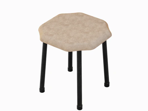 Steel Stool B 02 3D Model