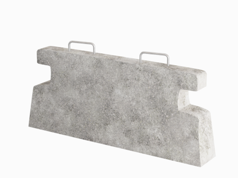 Stone Barrier 01 3D मॉडल