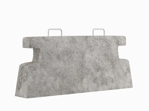 Stone Barrier 01 3D Model
