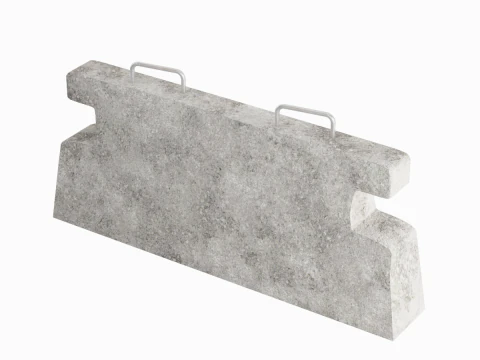 Stone Barrier 01 3D Model