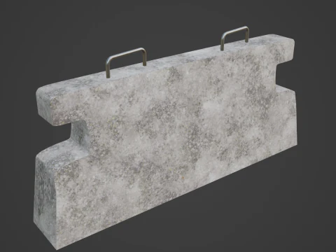 Stone Barrier 01 3D Model